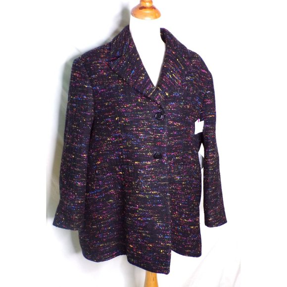 🆕 GANNI Oversized Jacket Wool Blend Small-Medium - Picture 8 of 13